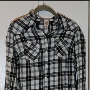 Flannel western-style shirt